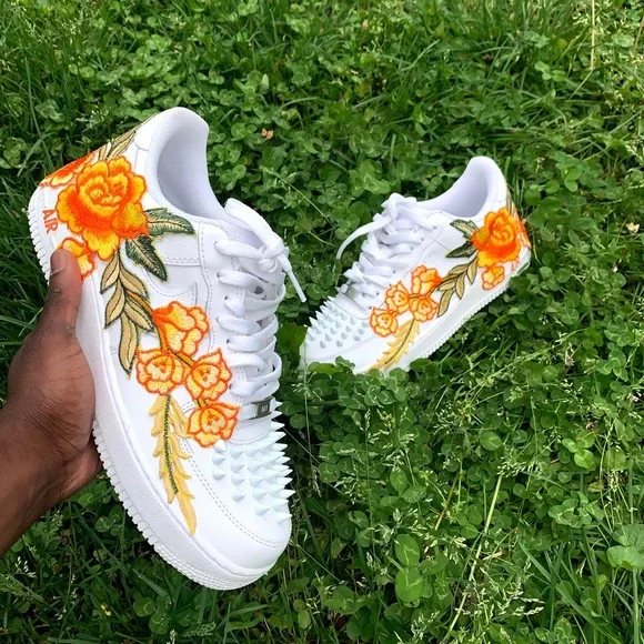 Nike | Shoes | Custom Nike Air Force S Floral Spikes | Poshmark display picture 3